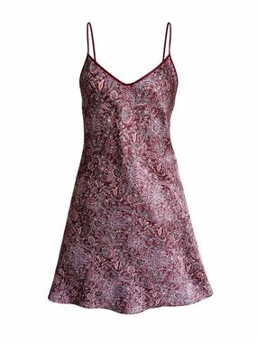 Vintage Versailles Slip Dress XL Satin Cami Floral William Morris Cottagecore